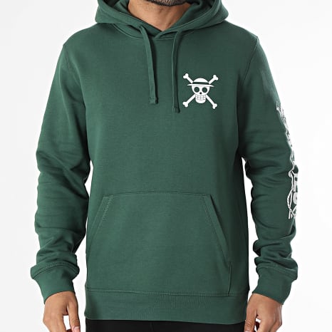Séries TV et Films - Sweat Capuche Mugiwara Colors Vert Blanc