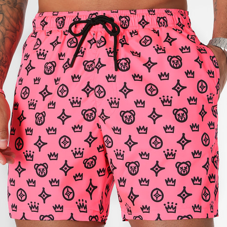 Teddy Yacht Club - Short De Bain Street Couture 0007 Rose Fluo