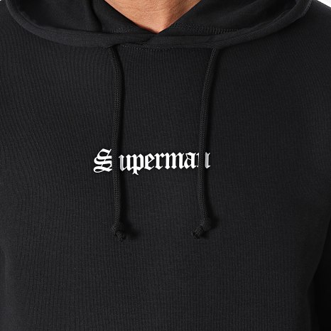 Superman - Sweat Capuche Superman Logo Graffiti Noir