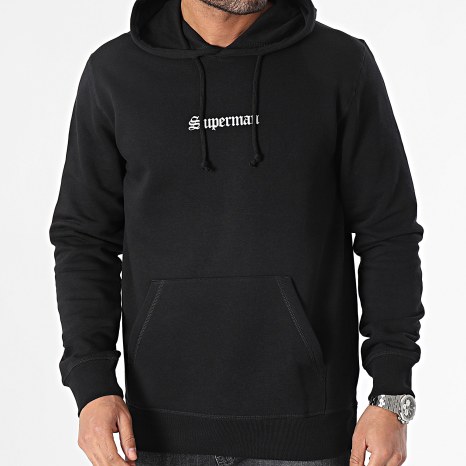 Superman - Sweat Capuche Superman Logo Graffiti Noir