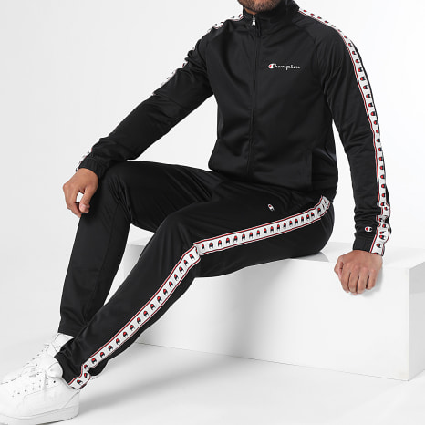 Champion - Ensemble Veste Zippée Et Pantalon Jogging 219784 Noir ...