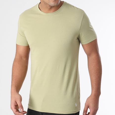 Polo Ralph Lauren - Lot De 3 Tee Shirts Original Player Vert Kaki Marron