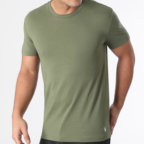 Polo Ralph Lauren - Lot De 3 Tee Shirts Original Player Vert Kaki Marron