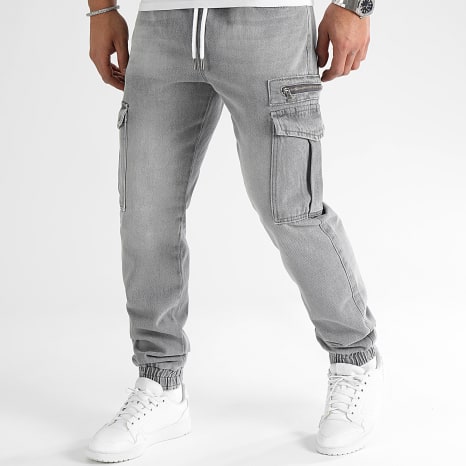 LBO - Pantalón Jogger Cargo Relajado 3263 Gris Lavado