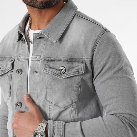 LBO - Ensemble Veste Jean Et Jean Regular Fit 3265 Denim Gris Clair
