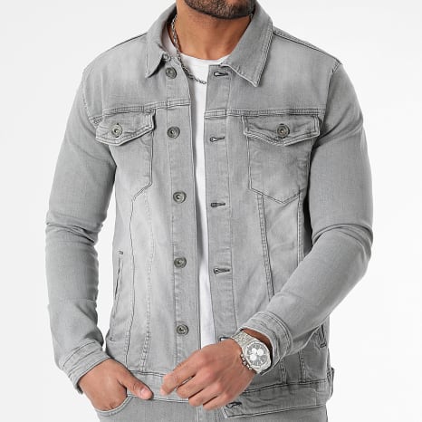 LBO - Ensemble Veste Jean Et Jean Regular Fit 3265 Denim Gris Clair