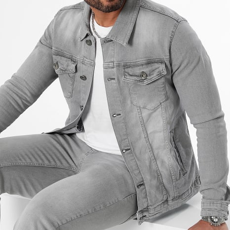 LBO - Ensemble Veste Jean Et Jean Regular Fit 3265 Denim Gris Clair