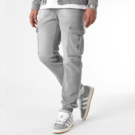 LBO - Conjunto Chaqueta Vaquero Y Pantalón Jogger Fit 3267 Denim Gris Claro