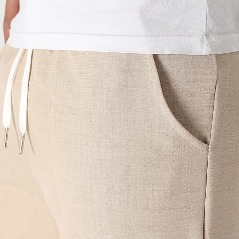 LBO - Linnen Effect Chino Korte Broek 0943 Beige