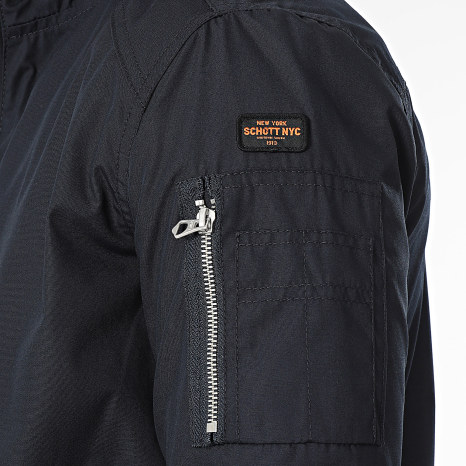 Schott NYC - Veste Zippée Kenny SLIM FIT Bleu Marine