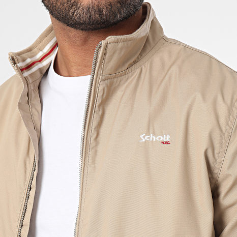 Schott NYC - Kenton Beige Slim Fit Zip Jacket - Ryses