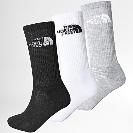 The North Face - Set van 3 paar Multi Sport Cush A882H Zwart Wit Grijs Heather Sokken