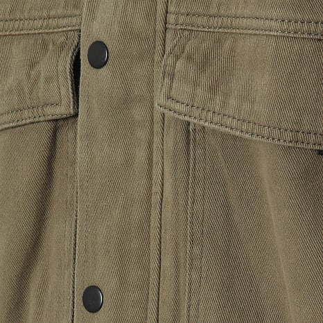 Classic Series - Veste Jean Zippée Capuche Vert Kaki