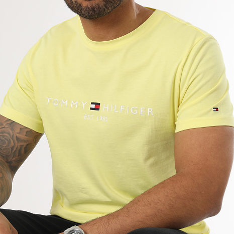 Tommy Hilfiger - Tee Shirt Slim Logo 1797 Jaune