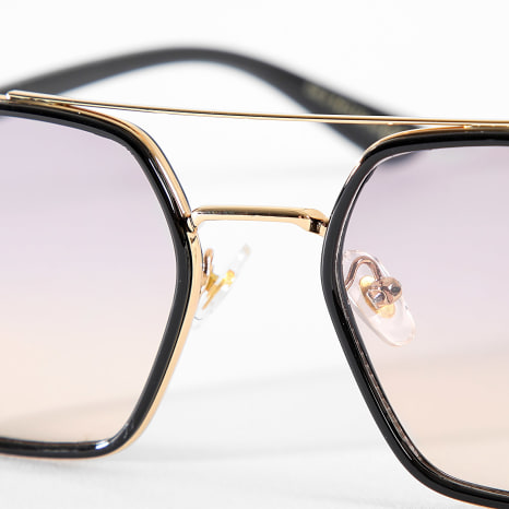 LBO - Lunettes De Soleil Noir Dégradé Doré