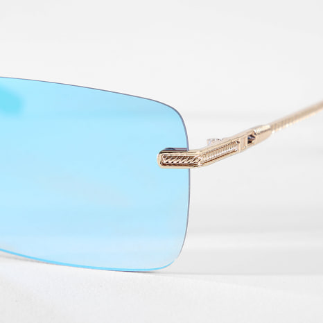 LBO - Lunettes De Soleil Bleu Doré