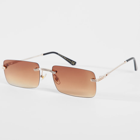 LBO - Lunettes De Soleil Marron Doré