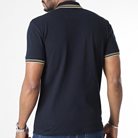 BOSS - Polo Manches Courtes Paul 50506193 Bleu Marine Doré