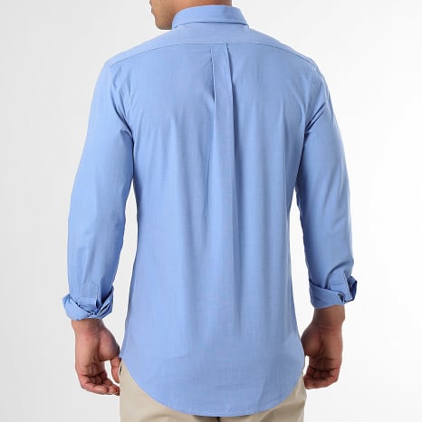 light blue ralph lauren dress shirt Ralph Lauren Polo Slim Fit Poplin Shirt Blue