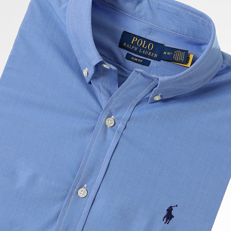 Polo Ralph Lauren - Camisa Manga Larga Slim Original Player Azul Claro