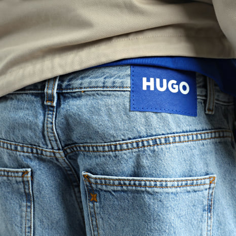 Hugo Azul - Vaqueros Baggy Fit Nate 50511893 Denim azul
