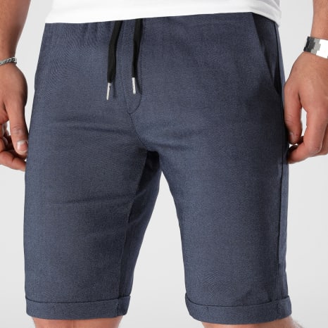 LBO - Short Chino Jogger 0680 Bleu Marine Chiné