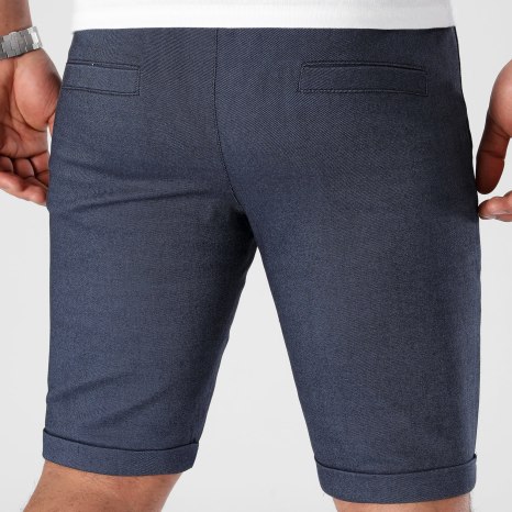 LBO - Short Chino Jogger 0680 Bleu Marine Chiné