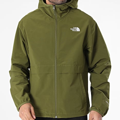 THE NORTH FACE ダークグリーン ジャケット The North Face - Easy Wind A8702 Khaki Green Hooded Zip Jacket - Ryses