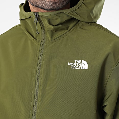 The North Face - Easy Wind A8702 Khaki Green Hooded Zip Jacket - Ryses