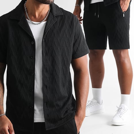 LBO - Camisa de manga corta y pantalón corto 0197 Negro