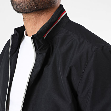 Kymaxx - Chaqueta azul marino con cremallera