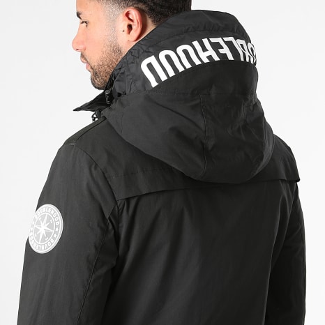 DoubleHood - Chaqueta con cremallera y capucha 04OKINAWA Negro