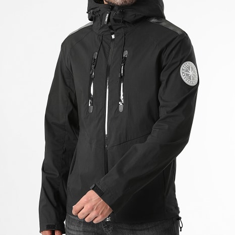 DoubleHood - Chaqueta con cremallera y capucha 04OKINAWA Negro