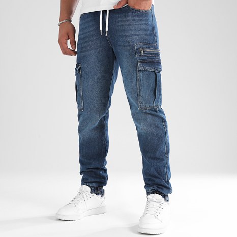 LBO - Pantalone Cargo Jean Relaxed Fit 3397 Medium Denim