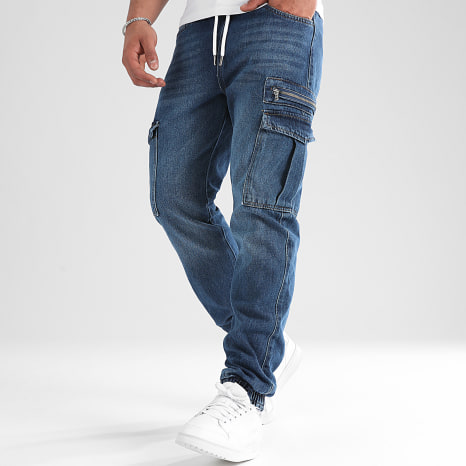 LBO - Pantalone Cargo Jean Relaxed Fit 3397 Medium Denim