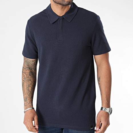Only And Sons - Polo Manches Courtes Kian Bleu Marine