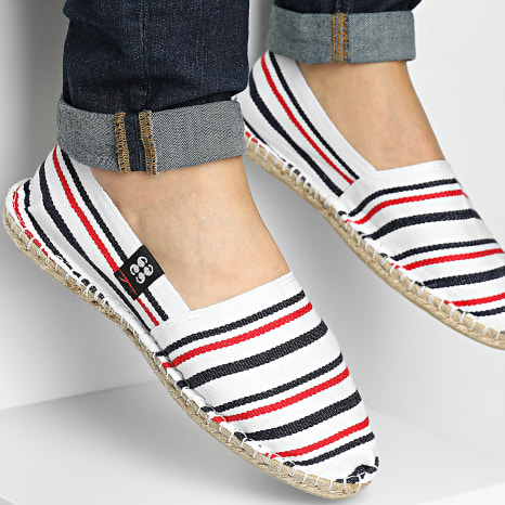 Classic Series - Espadrilles LA 1900 Wit Zwart Rood