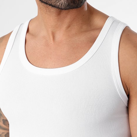 LBO - Pack de 3 tops de canalé 1126 negro rojo blanco