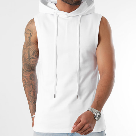 LBO - Camiseta de tirantes con capucha 1141 Blanco