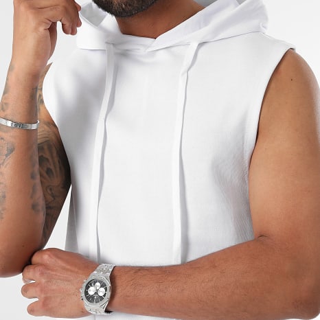 LBO - Camiseta de tirantes con capucha 1141 Blanco