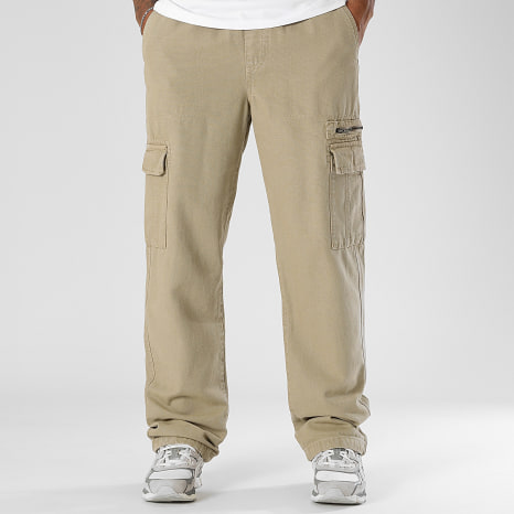 Classic Series - Baggy Cargo Pantalones de lona de algodón 0514 Beige