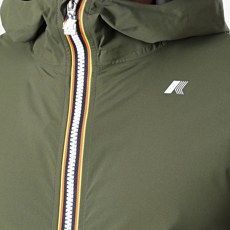 K-Way - Coupe-Vent A Capuche Jack Stretch Dot K5127QW Vert Kaki