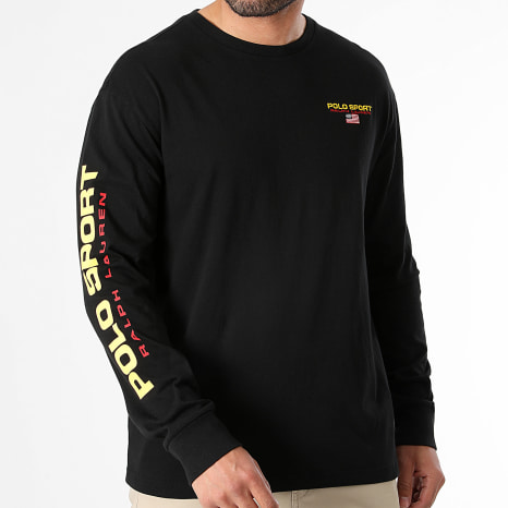 Polo Sport Ralph Lauren - Tee Shirt Manches Longues Logo Sport Noir