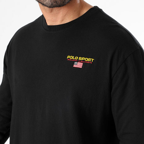Polo Sport Ralph Lauren - Tee Shirt Manches Longues Logo Sport Noir