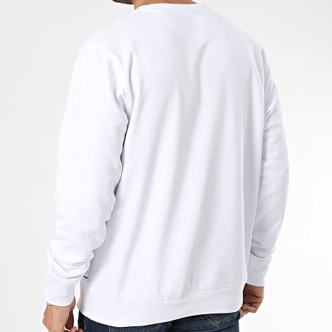 Classic Series - Sweat Crewneck Oxford Blanc Bleu Marine