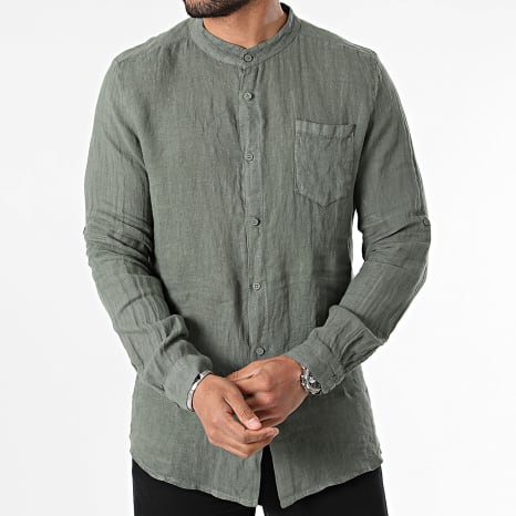 Fins de Séries - Chemise Manches Longues Vert Kaki