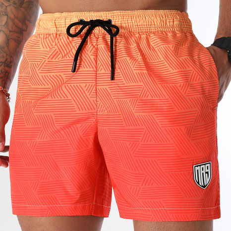 MA9 Mafia Nueve - Short De Bain Gradiente Neon Orange