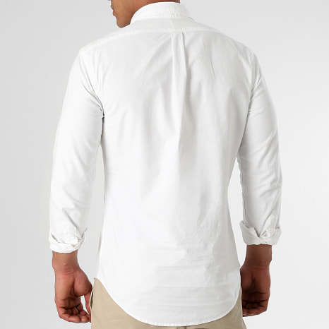 Polo Ralph Lauren - Chemise Manches Longues Slim Original Player Blanc