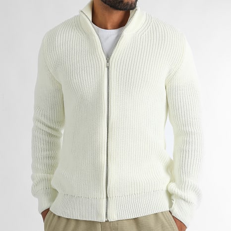 Classic Series - Jersey de punto con cremallera 0521 Crudo
