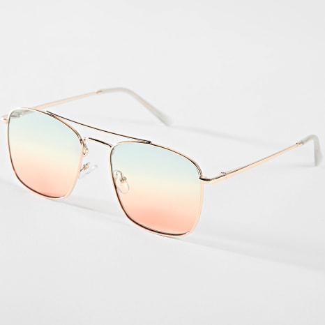 LBO - Lunettes Rose Vert Dégradé Doré
